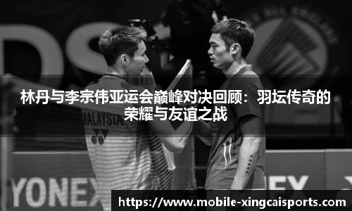 林丹与李宗伟亚运会巅峰对决回顾：羽坛传奇的荣耀与友谊之战